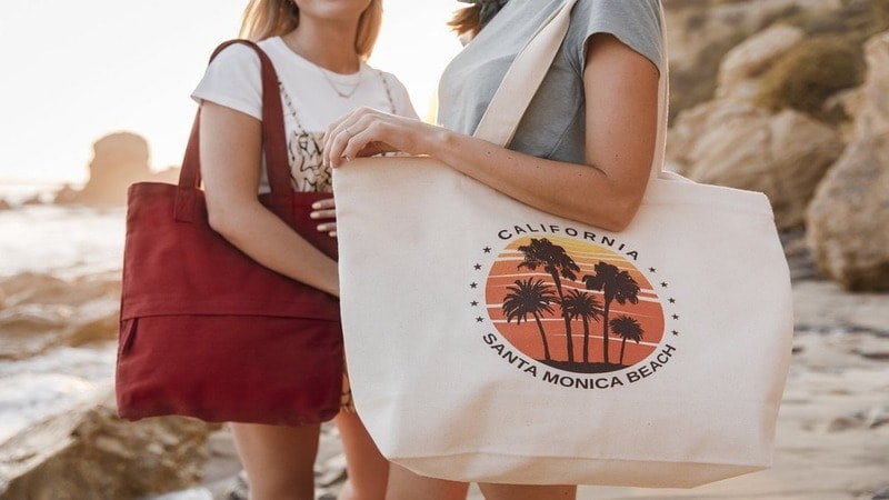 canvas reusable tote bag